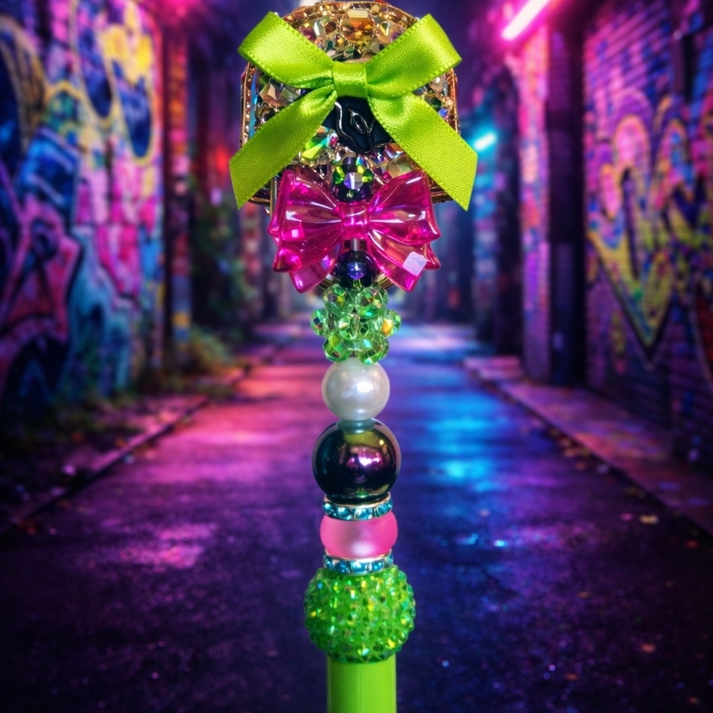 Beaded Pen "Bad To The Bone" - Picture 2 of 2